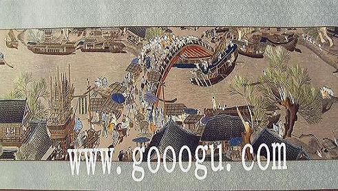 清明上河圖虹橋部分，蘇州刺繡清明上河圖