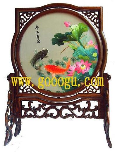 年年有余雙面繡，中國(guó)蘇繡雙面繡