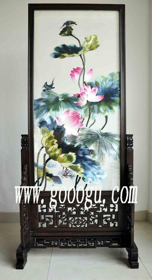 蘇繡雙面繡隔斷，刺繡屏風玄關(guān)，蘇州雙面繡