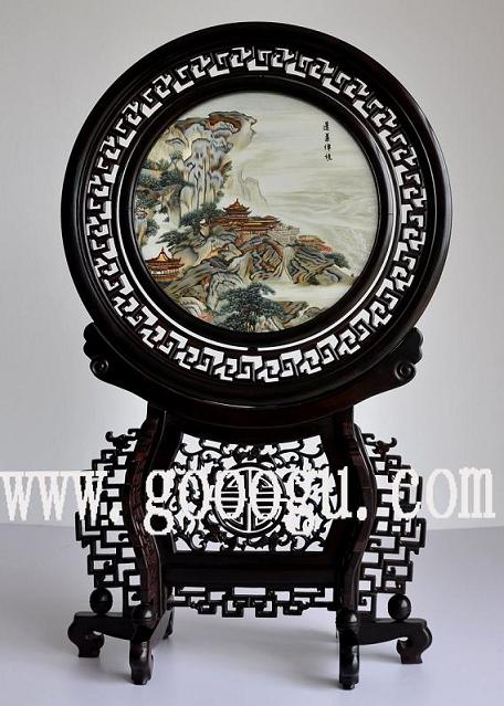 山水高檔雙面繡，高級(jí)蘇州雙面繡，風(fēng)景刺繡精品